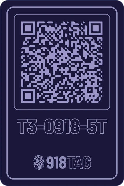 Tarjeta con código QR e ID del kit 918TAG